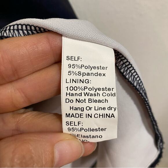 Windsor Blue Floral Skater Dress Sz M - Picture 5 of 10